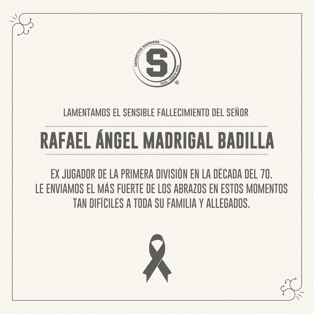 Esta fue la imagen compartida por el Deportivo Saprissa.