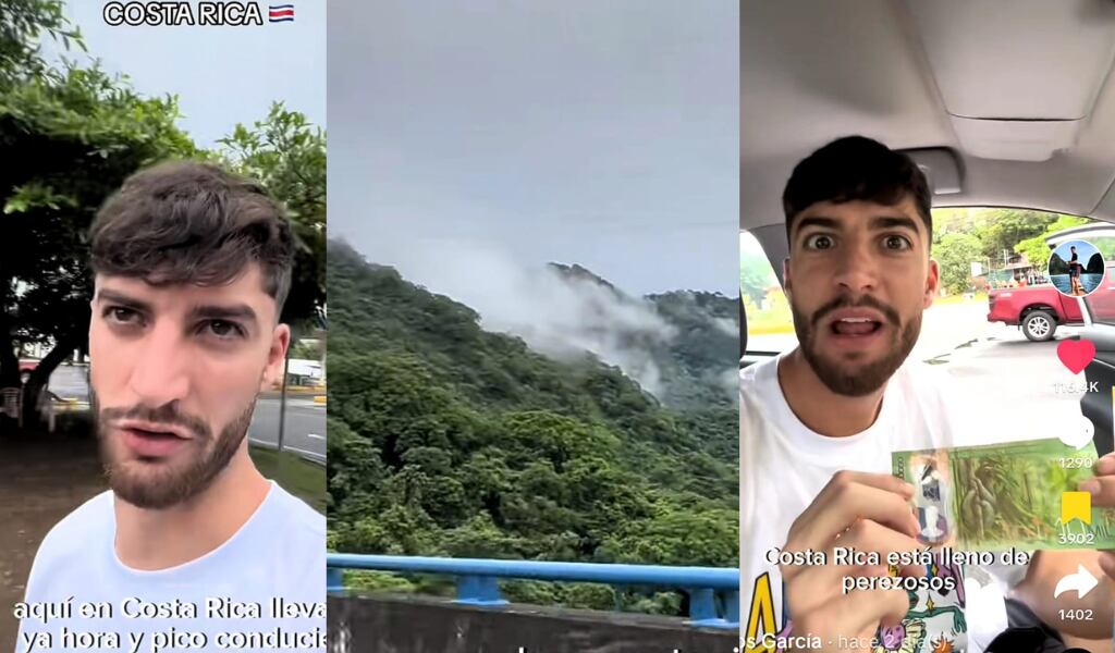 Vea lo que dijo un tiktoker español sobre los billetes, el internet y la naturaleza de Costa Rica