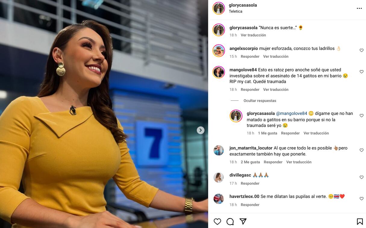 Gloriana Casasola, periodista de Telenoticias.