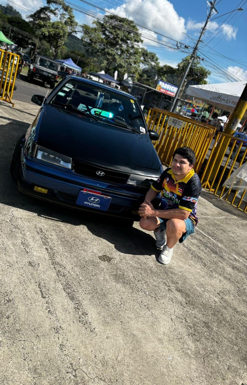 Luis Alejandro Jara es dueño de un Hyundai Excel 92. Foto: Cortesía