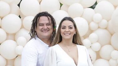 Choché Romano y su esposa presentaron a su bebé a una semana de nacida