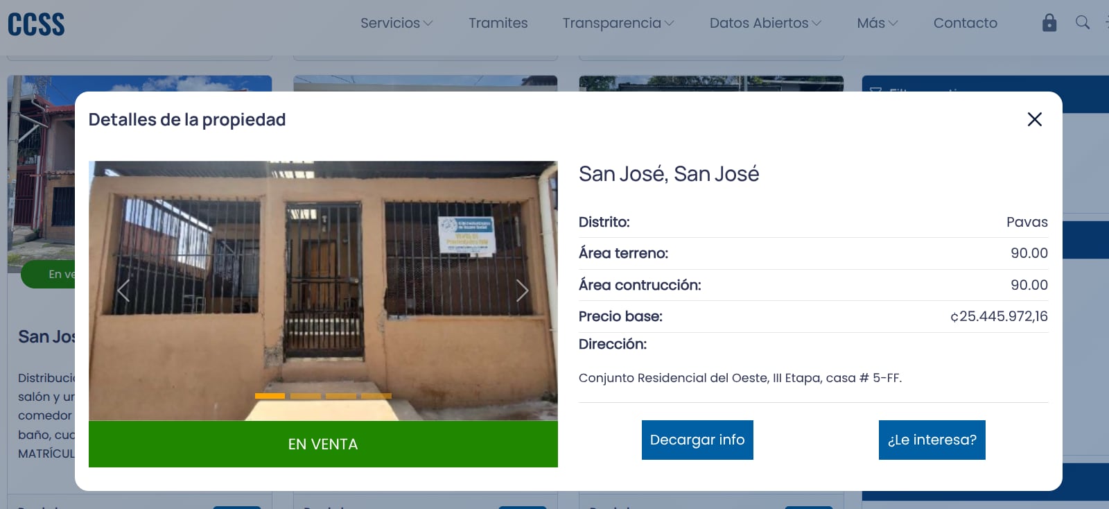 La CCSS tiene en venta casas en distintas partes del país y ofrece financiamiento