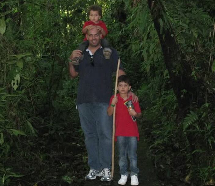 Daniel Drew Dobles y su fallecido padre Daniel Drew.