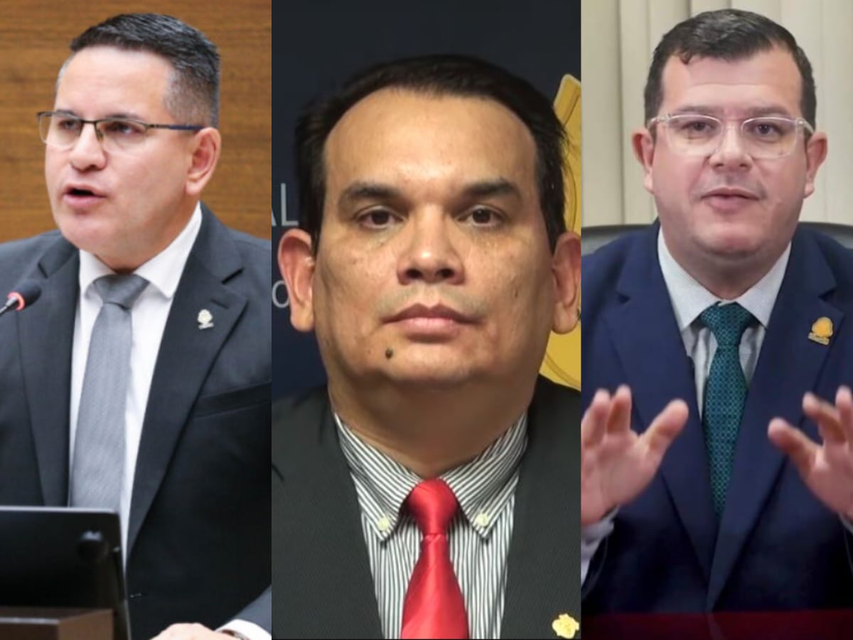 Fabricio Alvarado, Randall Zúñiga y Arnold Zamora