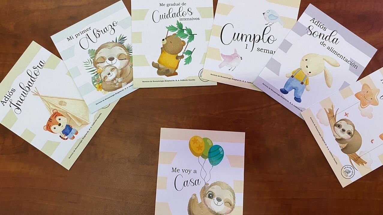 Bebés internados en cuidados intensivos, cuidados intermedios y cuidados generales del Servicio de Neonatología del hospital Rafael Ángel Calderón Guardia guardarán un recuerdo de su estancia y avance durante su internamiento