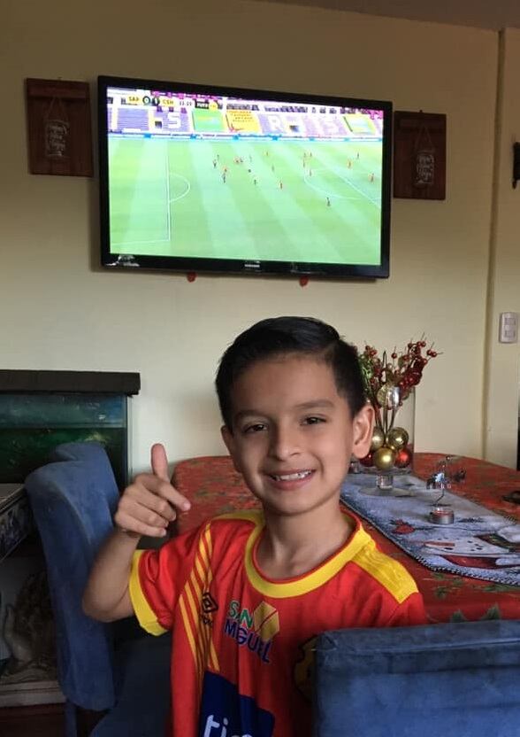 Eythan Rodríguez es aficionado al team. Cortesía.