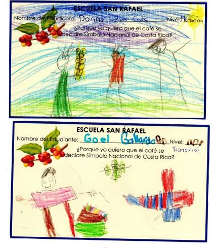 Los 88 niños de la escuela San Rafael de Santa María de Dota fueron los que inventaron la idea de que el café fuese símbolo nacional