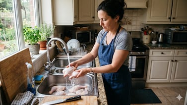 Salmonella: ¡No lave el pollo ni la carne cruda! Nutricionista explica los errores más comunes y peligrosos