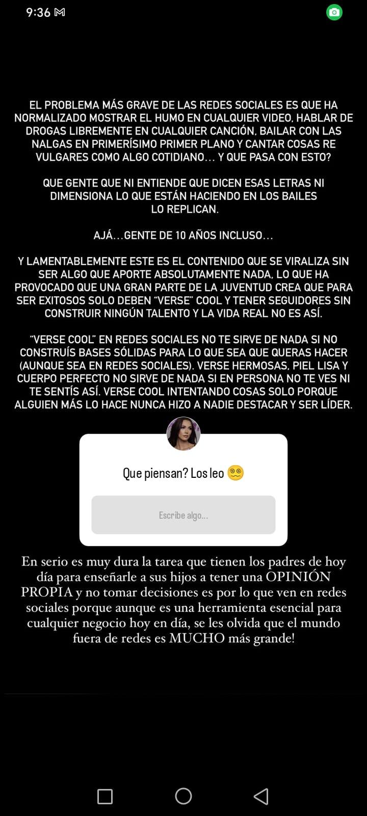 Karina Ramos se quejó con todo