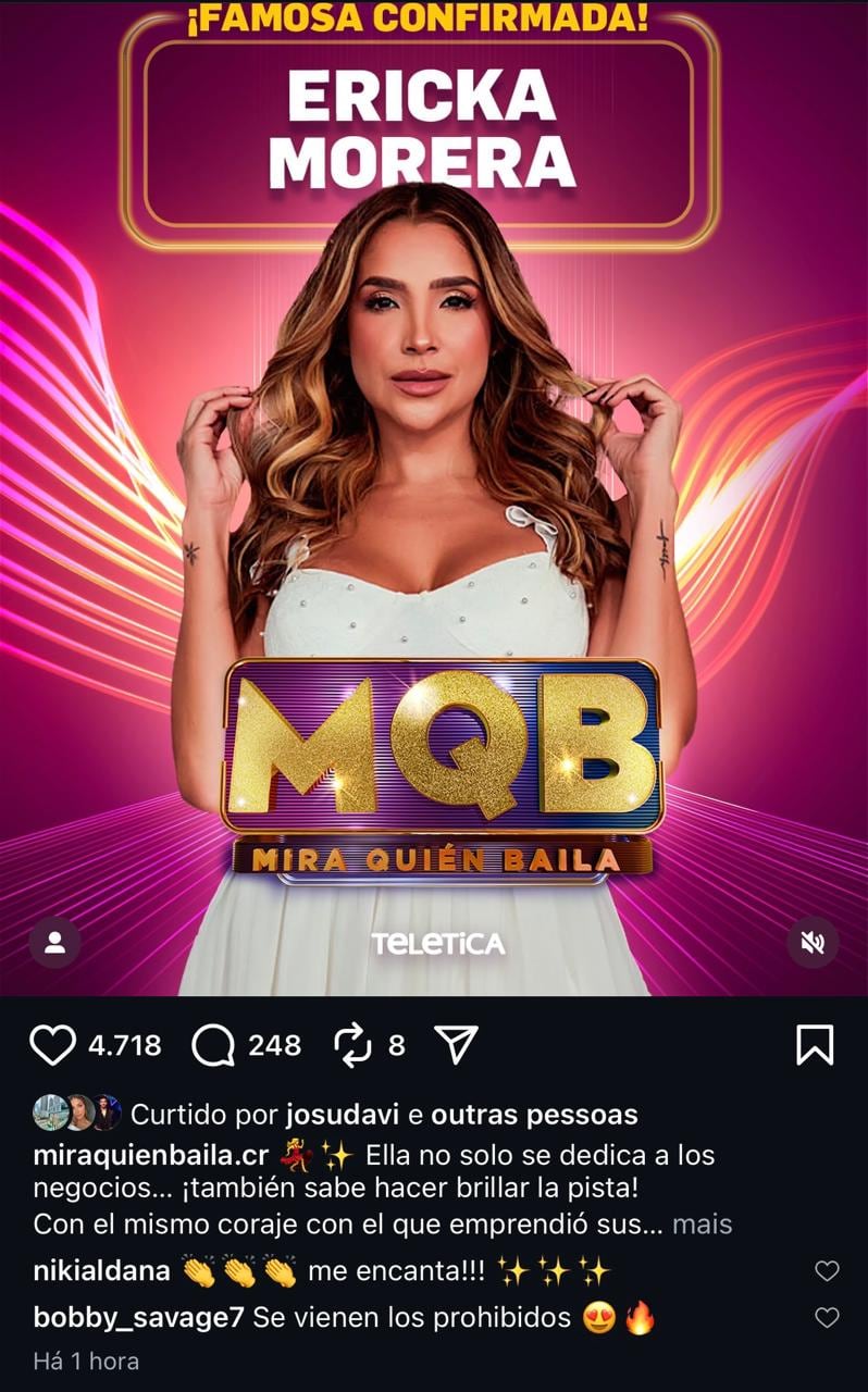 Rafael Parra, novio de Ericka Morera, ya reaccionó a la participación de la periodista en la segunda temporada de Mira quién baila.