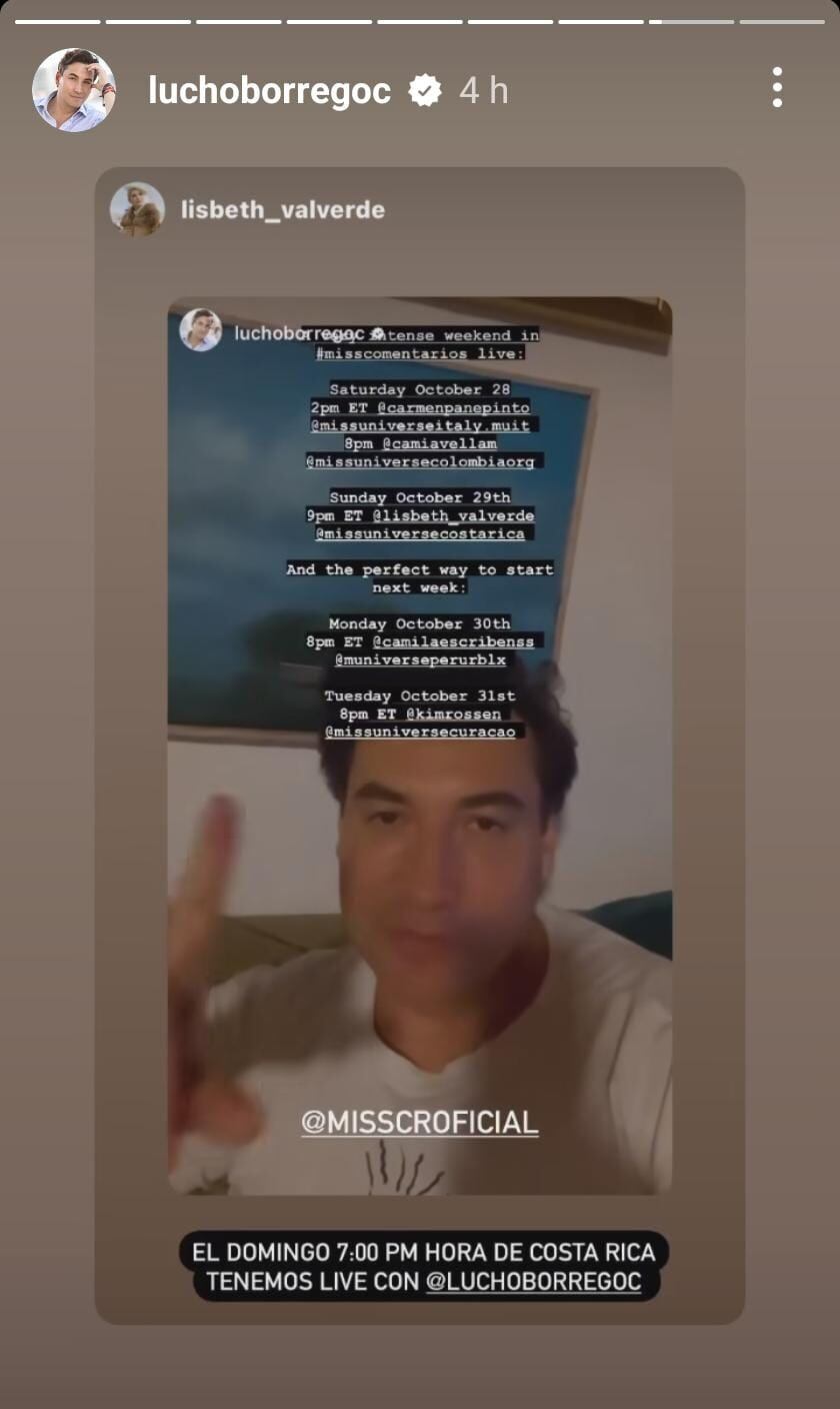 Lisbeth Valverde compartió la noticia en sus historias