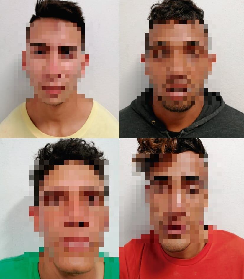 Venezolanos detenidos por resistencia a la autoridad. Foto Migración.