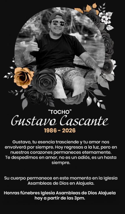 Hermano de Omar Cascante, Gustavo Cascante y su funeral.