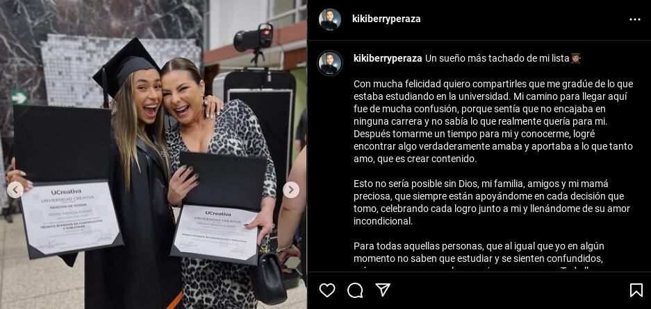 Kianny Berry es la única hija de Glenda Peraza