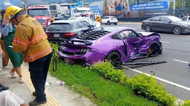 Video revela cómo ocurrió choque en el que Mustang que vendían en ¢60 millones quedó despedazado