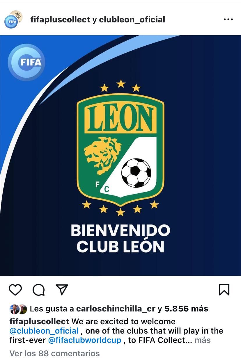 La FIFA dio la bienvenida al León para el Mundial de Clubes.