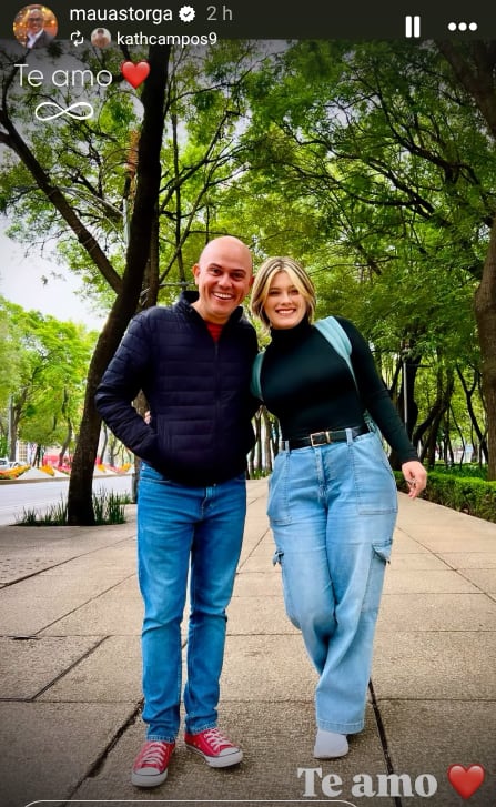 El actor Mauricio Astorga y su esposa Katherine Campos
