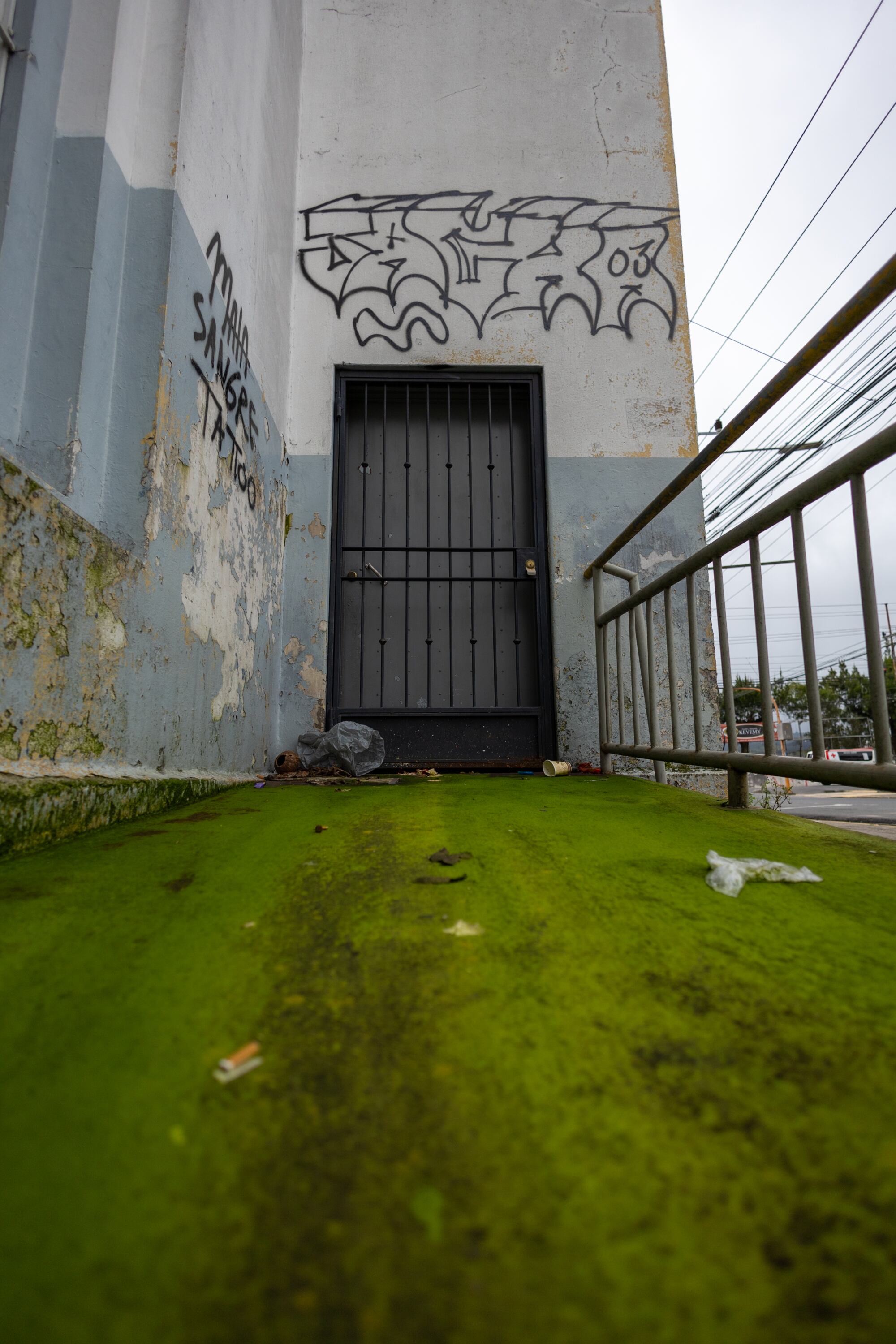 14/11/2024, Cartago, fotografías del Gimnasio del Colegio de San Luis Gonzaga, para poder observar el deterioro en el que está el edificio abandonado.