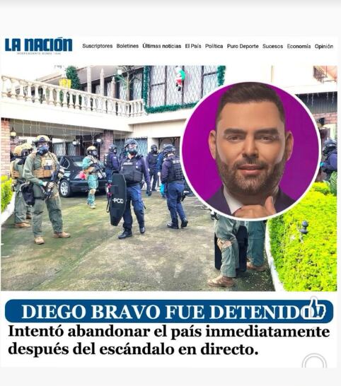 Diego Bravo, circula noticia falsa de youtuber detenido por la policía.