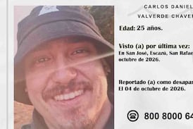 Un bar en Escazú es la última pista que tienen sobre el paradero de Carlos Valverde de 25 años