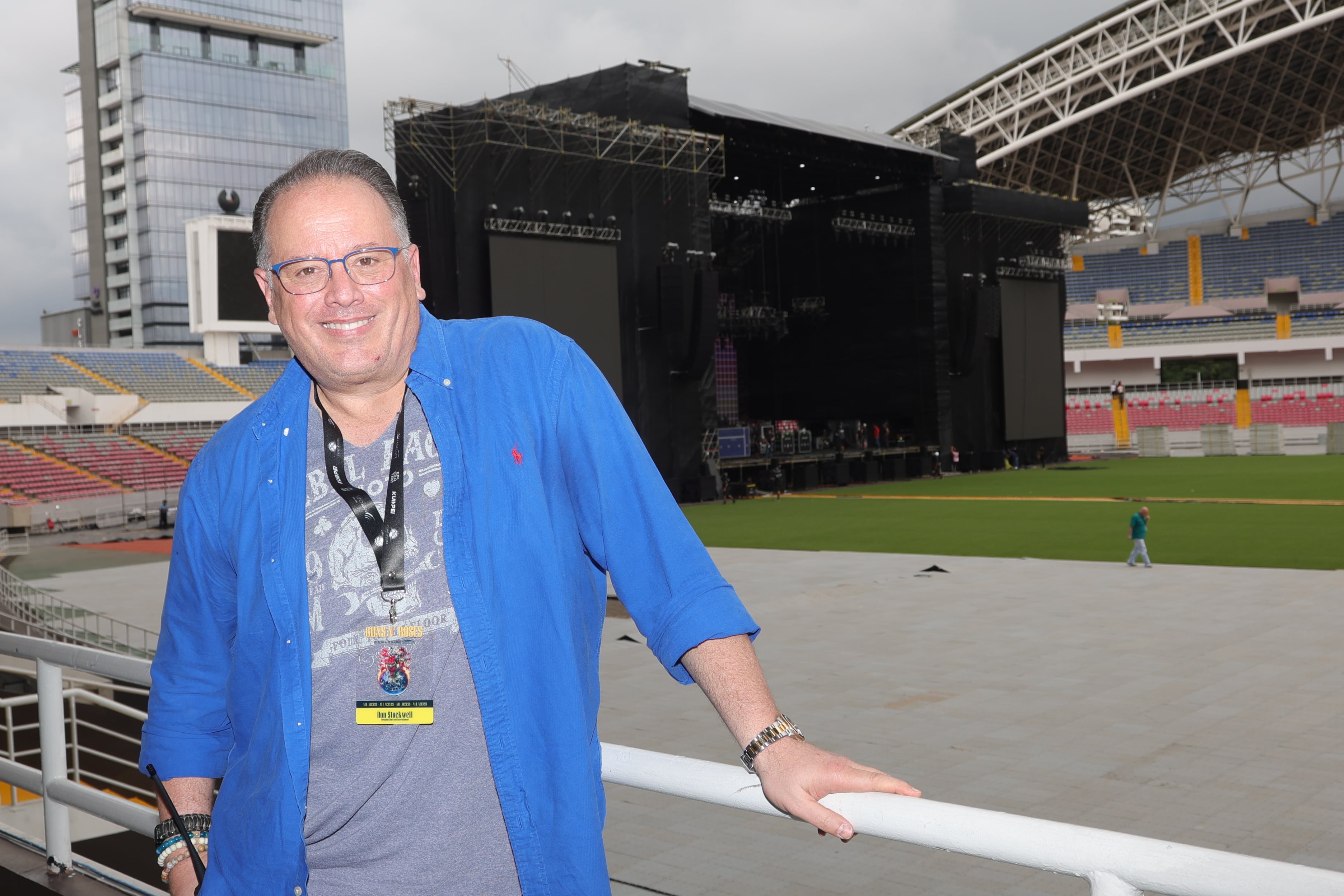 Retratos de Don Stock Well tarimas de montaje de concierto de Gun’s and Roses / foto John Durán