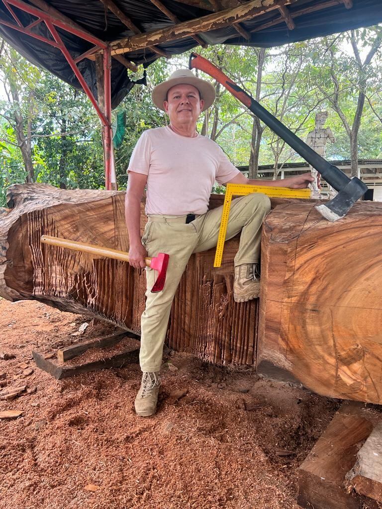 El respetadísimo escultor nicoyano, Juan Rolando Rodríguez P. hizo una réplica del David de Miguel Ángel de 4 metros de altura en madera del árbol de Guanacaste.
