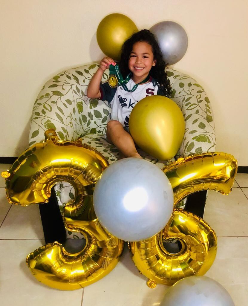 Antonella Blanco, hija del defensor de Saprissa, Ricardo Blanco. Cortesía