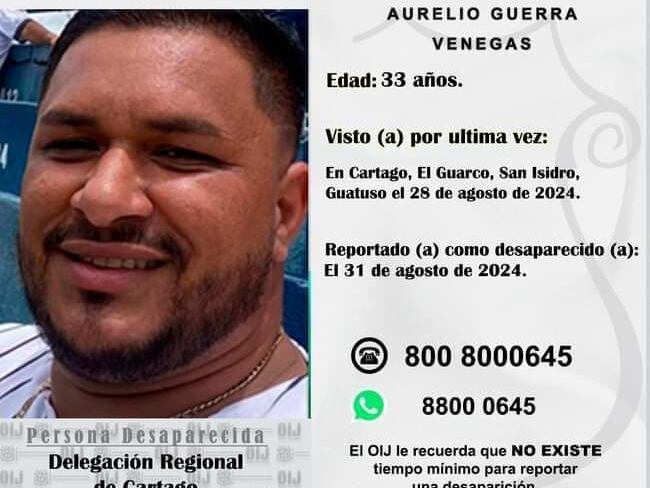 Aurelio Guerra Venegas de 33 años