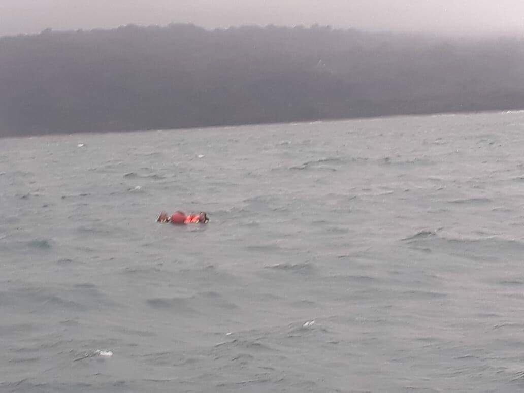 Rescatan a tres náufragos en el Golfo Dulce. Foto MSP