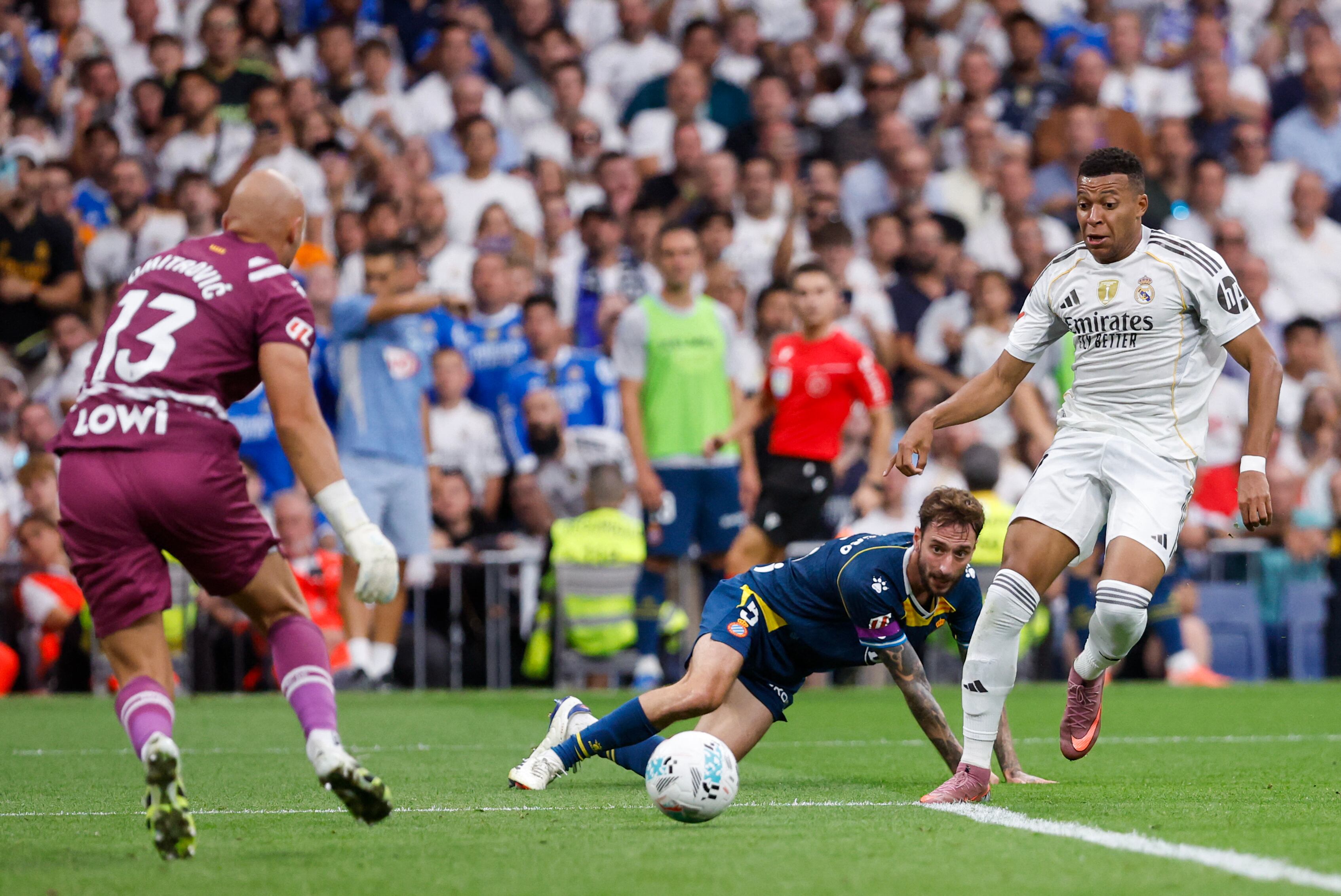 Kylian Mbappé anotó este sábado para el Real Madrid. AFP.