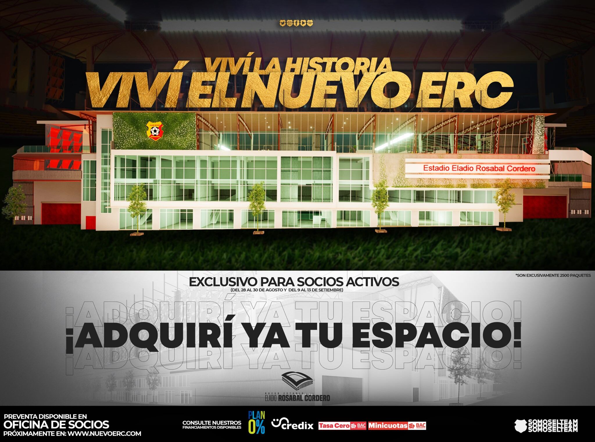 Socios del Herediano en nuevo estadio.