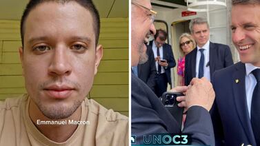 (Video) Tico le explica a Macron, en francés, por qué no debió aceptar el pin de Rodrigo Chaves y se vuelve viral