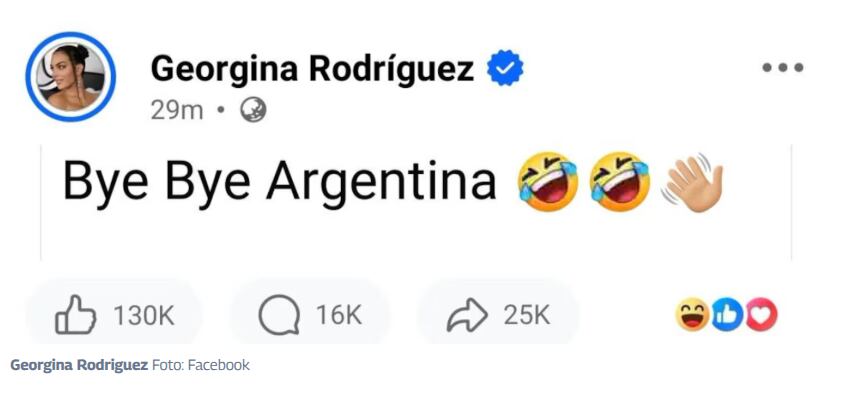 Georgina Rodríguez tras terminar el Mundial 2026