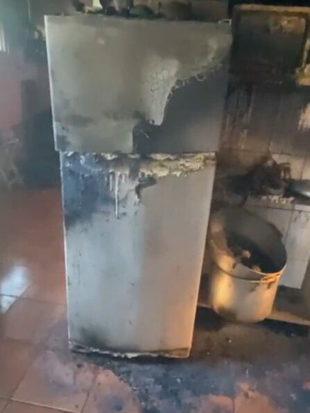 Valiente mamá se metió a casa en llamas para salvar a su hijo. Foto cortesía Karina Campos.