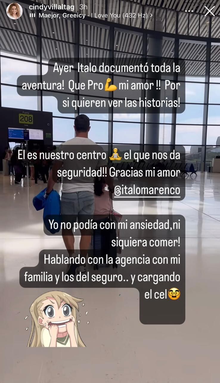 Ítalo Marenco y su familia en crucero