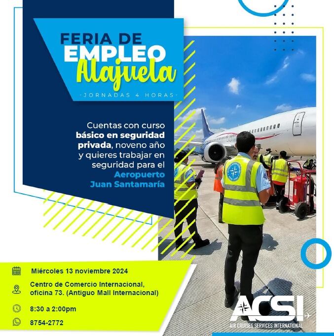 empleo en el Juan Santamaría