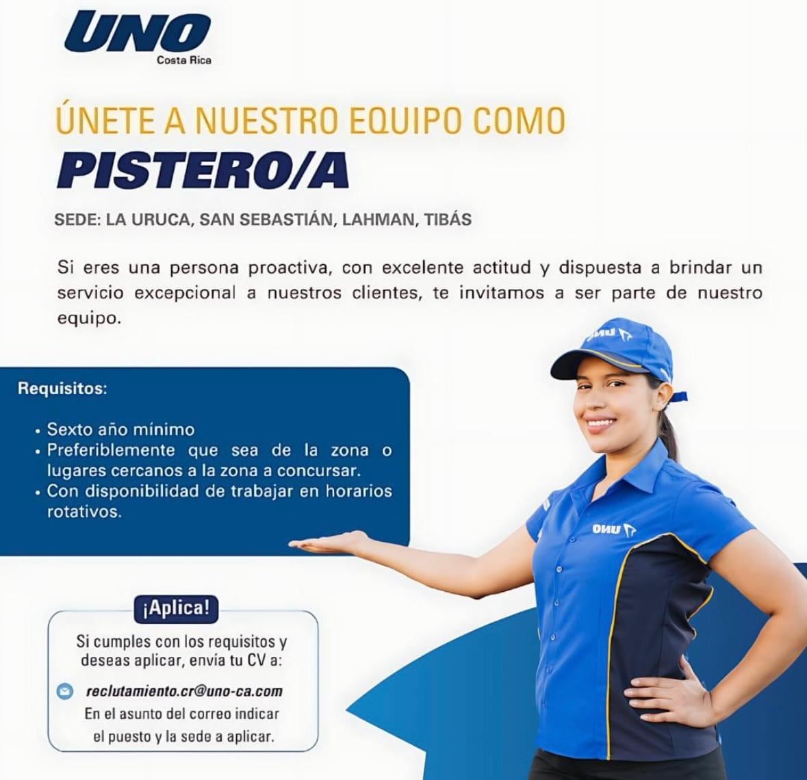 Empleo Costa Rica pisteros