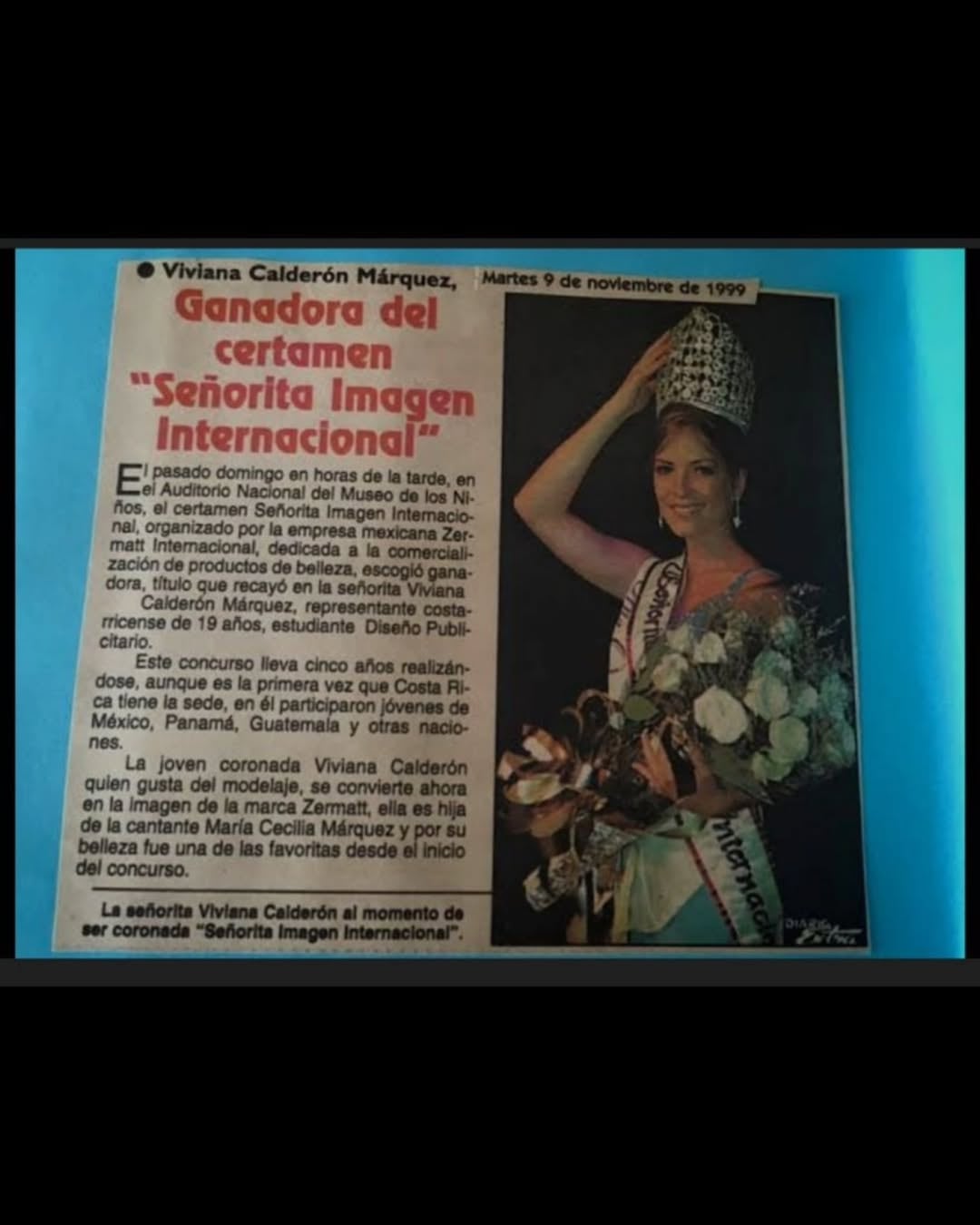 Así se veía Viviana Calderón con 20 años, cuando quiso ser Tica Linda pero no lo logró