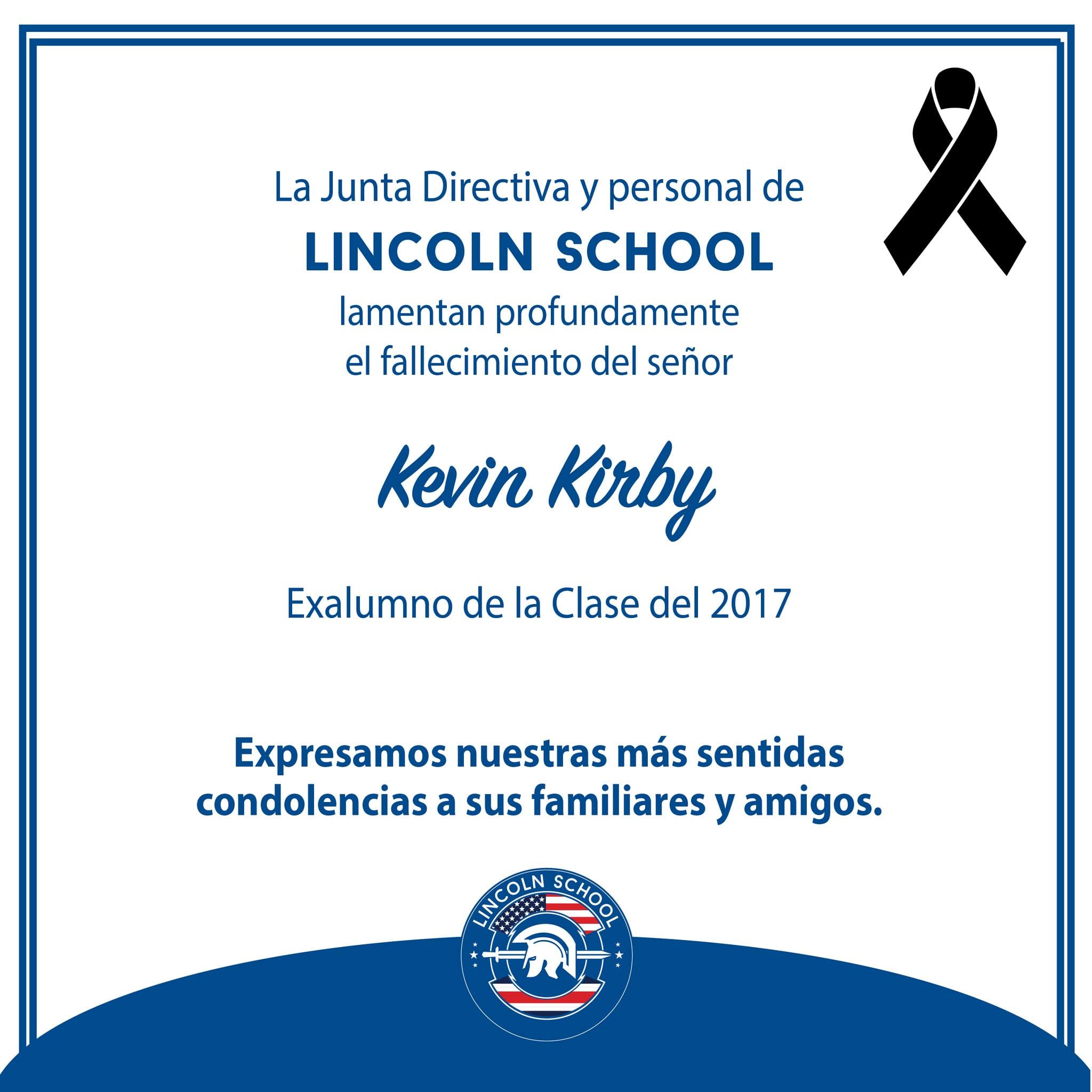 Instituciones lamentaron cruel muerte de Kevin Kirby. Foto: Redes sociales