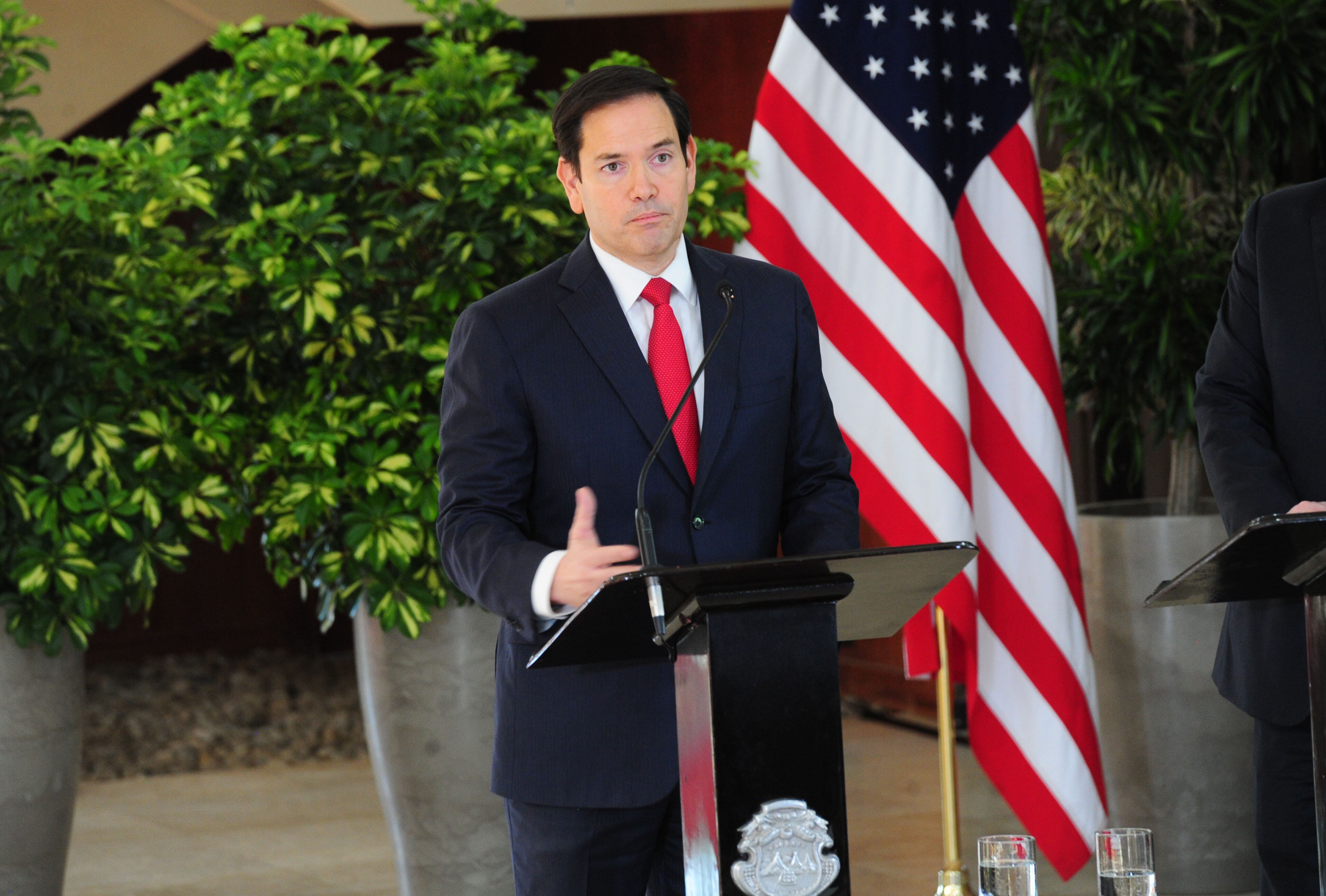 04/02/2025 Casa Presidencial, visita del secretario de Estado de Estados Unidos, Marco Rubio al país, lo acompaña el Sr presidente Rodrigo Chaves, fotografía: Marvin Caravaca