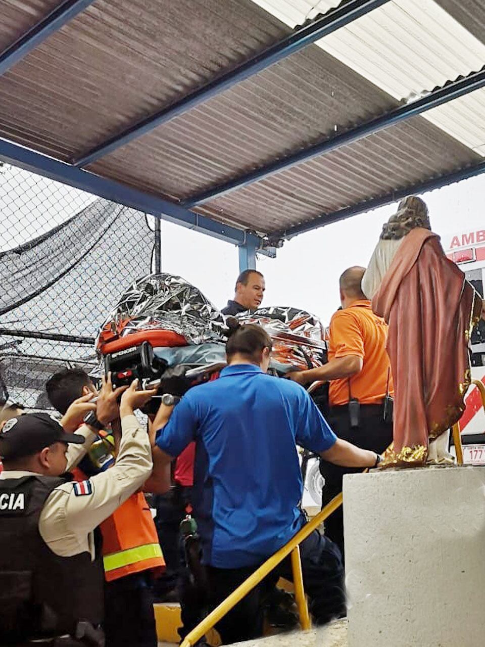 Heridos por caída de rayo. Foto Shirley Vásquez.