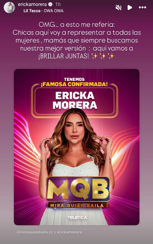 Ericka Morera se pronuncia sobre su llegada a Teletica para Mira quién baila