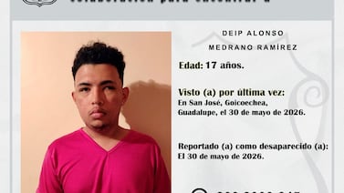 OIJ solicita colaboración para ubicar a adolescente desaparecido en Guadalupe