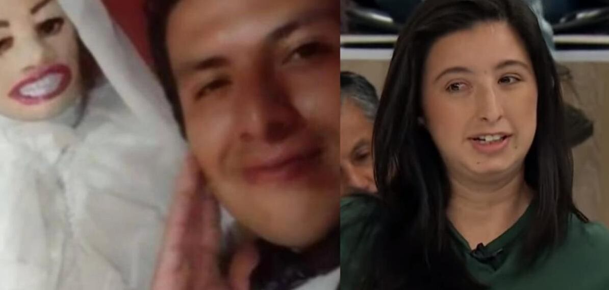 Hombre casado con muñeca de trapo. Foto: El Tiempo, GDA