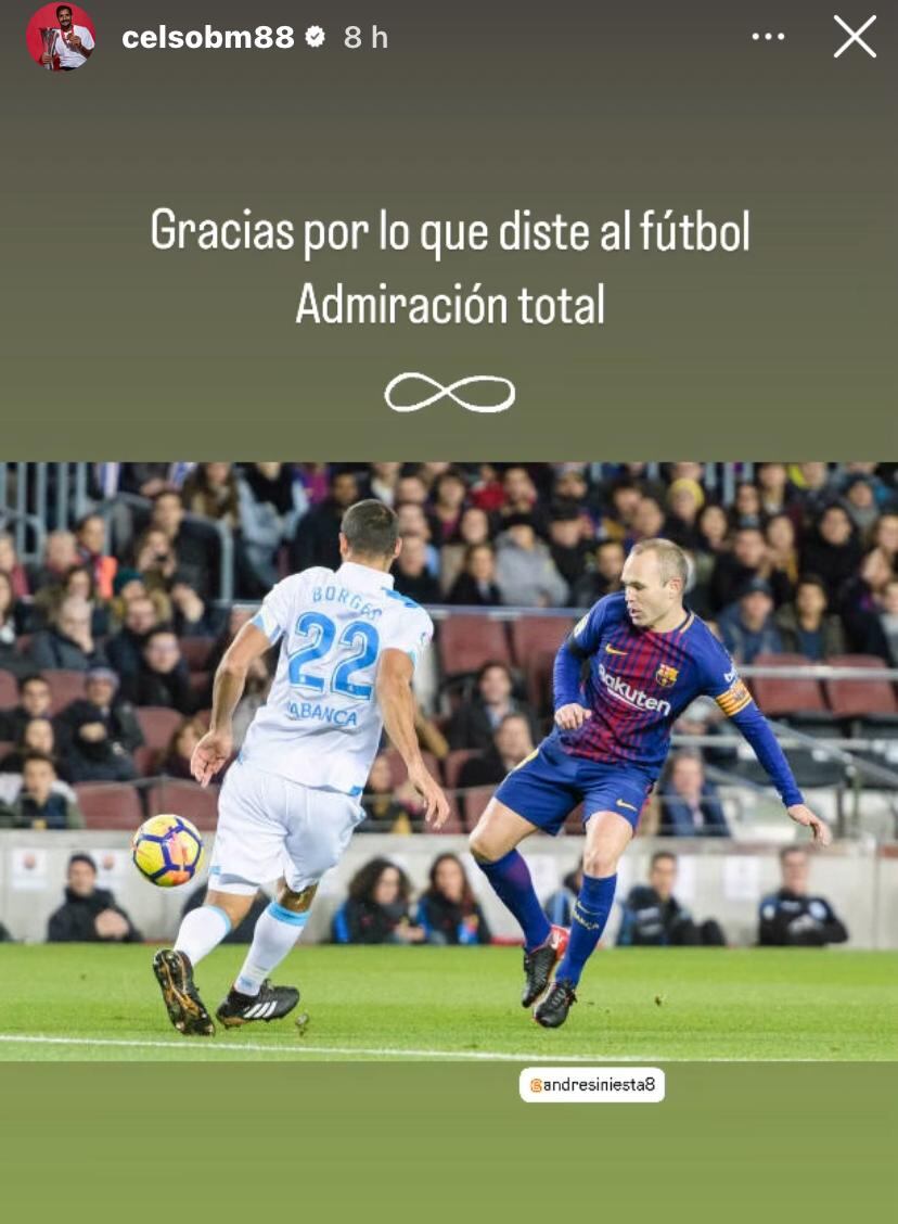 Celso Borges y Andrés Iniesta