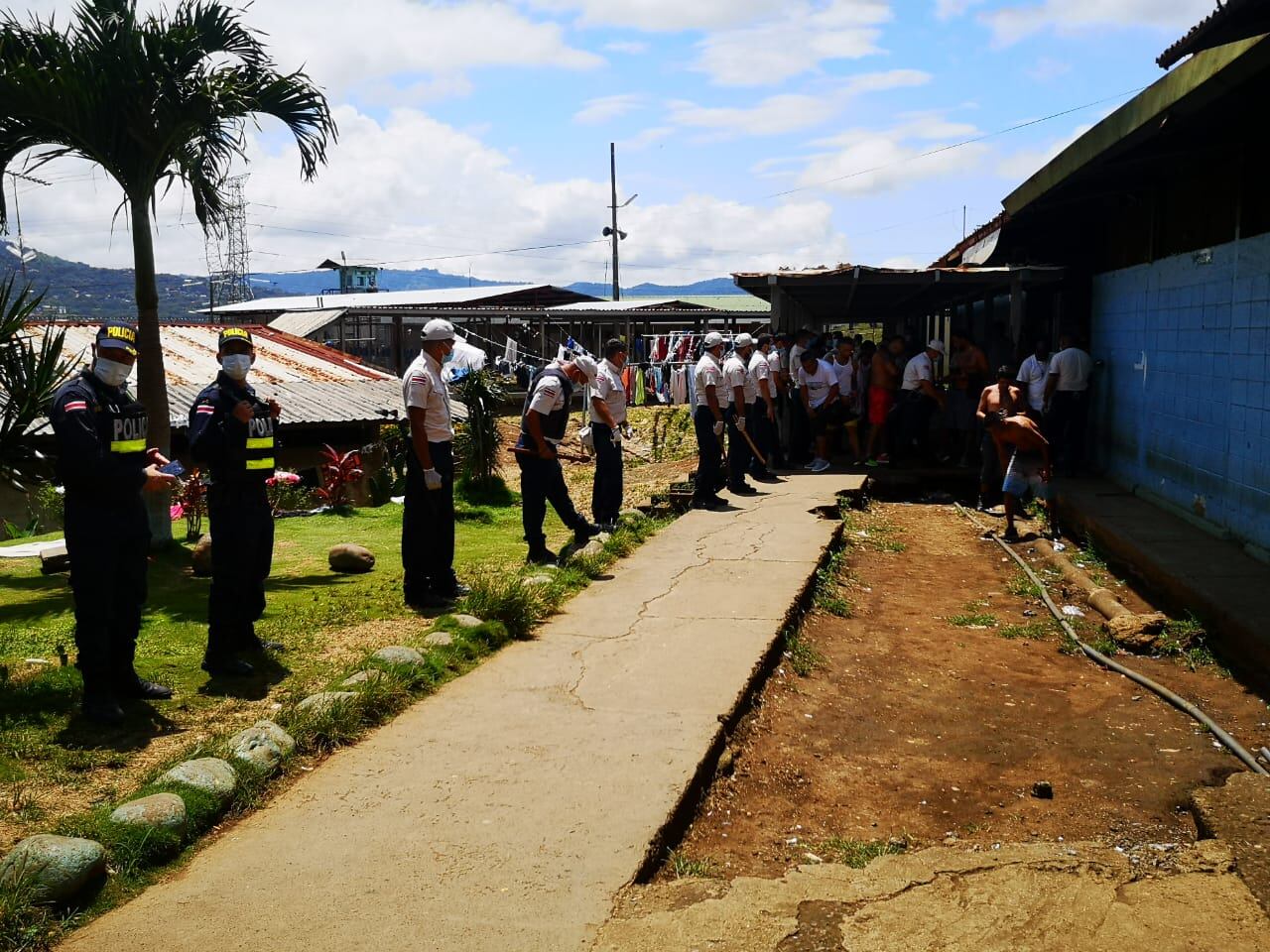 Motín en la cárcel Gerardo Rodríguez de Alajuela. Foto MInisterio de Justicia.
