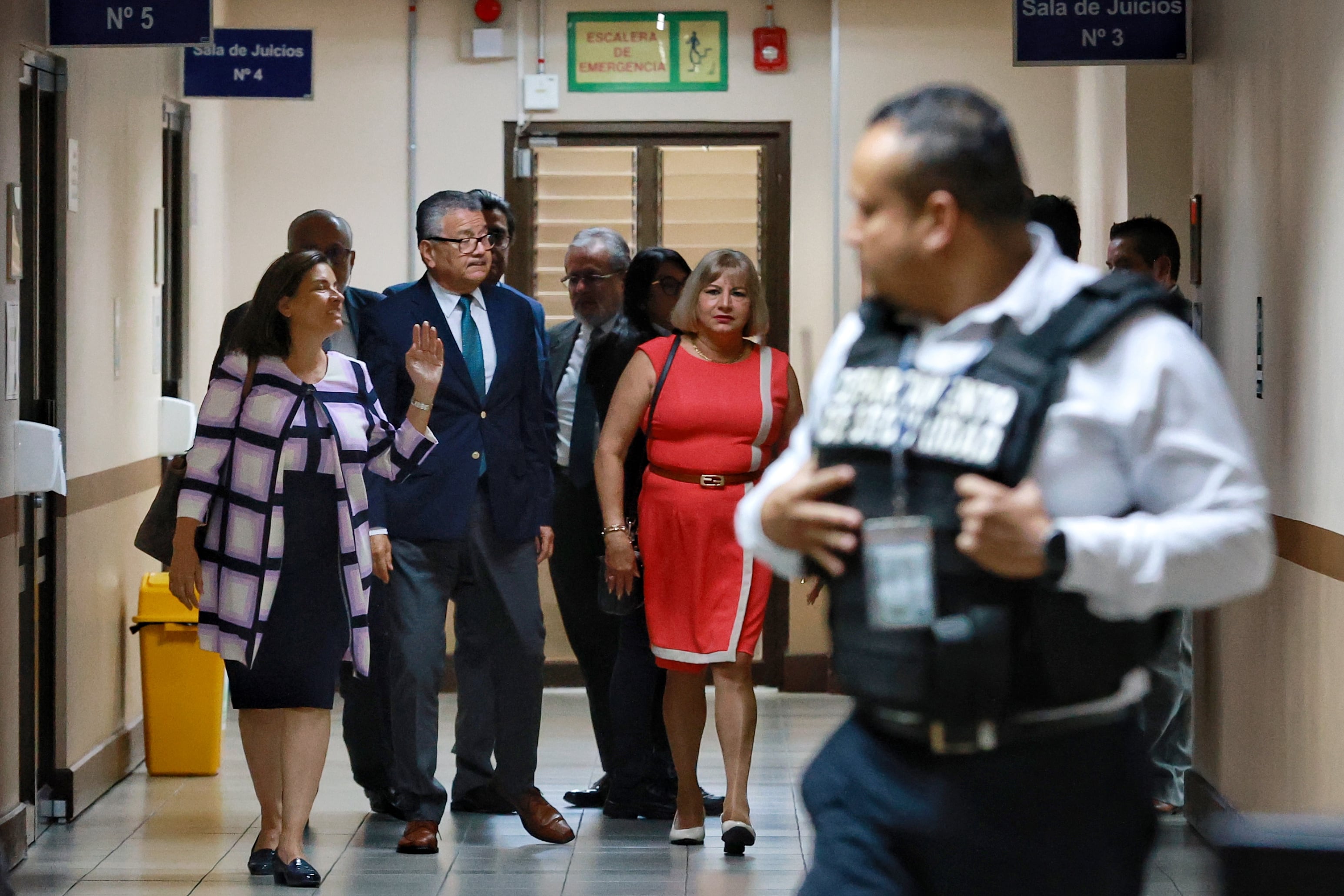 26/09/2024/ Marta Esquivel durante un receso a la audiencia de medidas cautelares / Foto John Durán