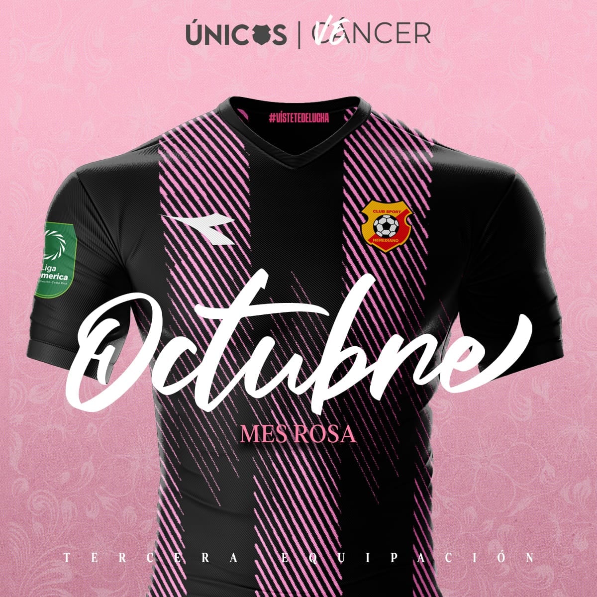 Camiseta rosada, herediano, cáncer de mama
