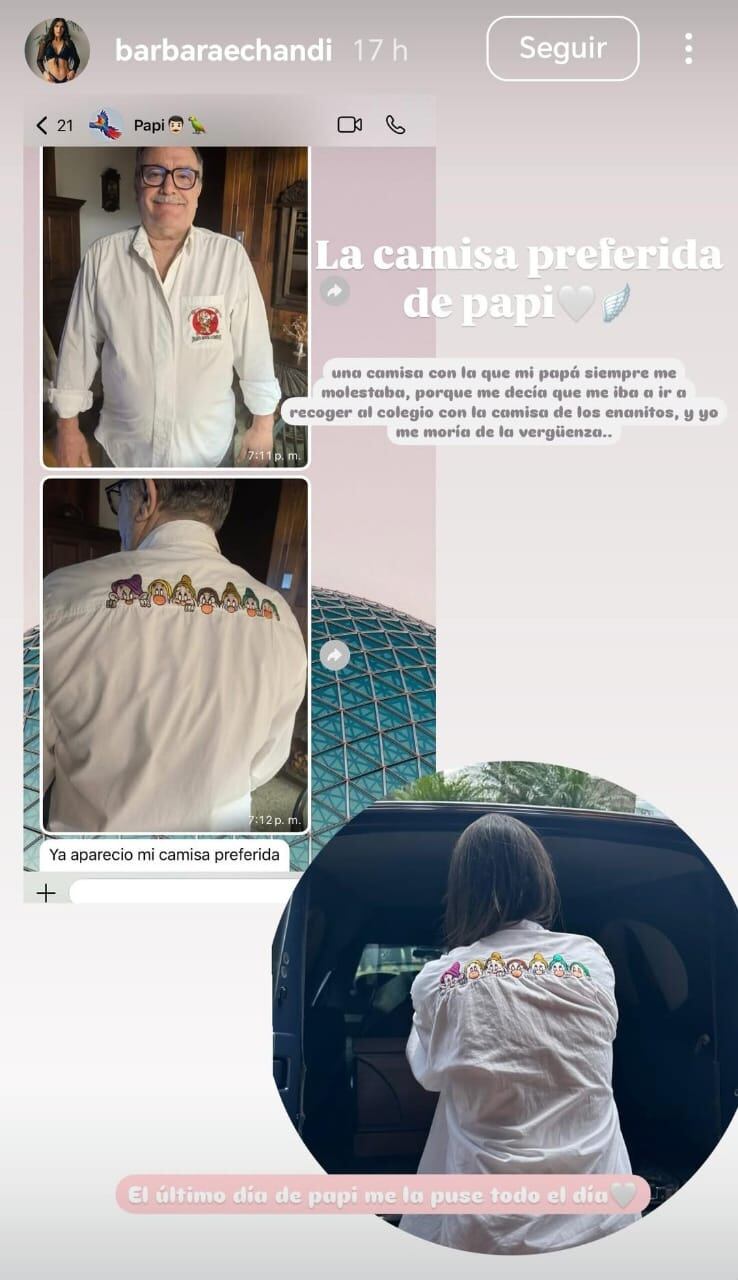 Bárbara Echandi compartió gesto de amor que tuvo con su padre