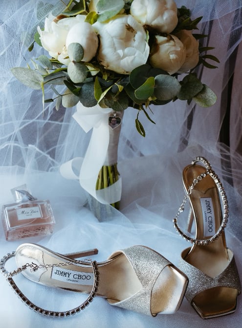 Shirley Álvarez llevó a su boda zapatos que cuestan un ojo de la cara